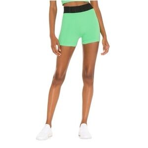 Free People Movement Prajna Seamless Ribbed Fresh Cut Green Athletic Shorts Med